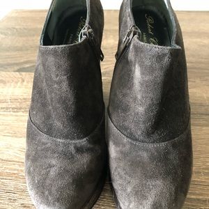 ROBERT CLERGERIE BROWN SUEDE WEDGE BOOTIES SZ 6.5